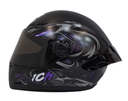 CASCO INTEGRAL ICH 501SP ZYMBIO NEGRO GRIS OSCURO MORADO MATE VISOR NEGRO