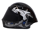 CASCO INTEGRAL ICH 503 FOSSEVIL NEGRO BLANCO AZUL BRILLO VISOR NEGRO