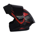 CASCO ABATIBLE ICH 3120 DOBLE VISOR ORDANOX NEGRO ROJO GRIS MATE VISOR NEGRO