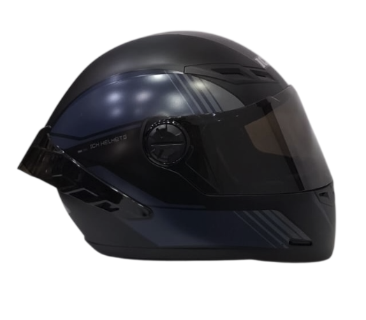 CASCO INTEGRAL ICH 501SP SLASA NEGRO AZUL OSCURO MATE VISOR NEGRO (S)