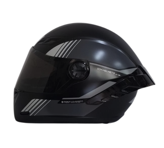 CASCO INTEGRAL ICH 501SP SLASA NEGRO GRIS OSCURO MATE VISOR NEGRO (S)