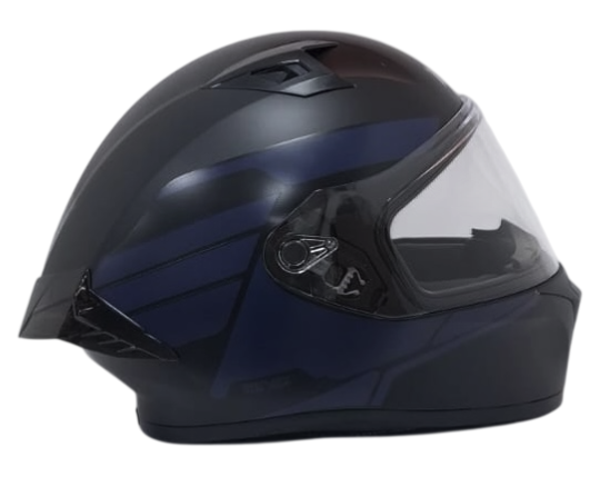 CASCO INTEGRAL ICH 503 BUNCH NEGRO AZUL OSCURO MATE VISOR TRANSPARENTE