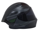 CASCO INTEGRAL ICH 503 BUNCH NEGRO GRIS OSCURO VERDE MILITAR MATE VISOR NEGRO