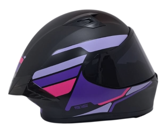 [200762] CASCO INTEGRAL ICH 503 BUNCH NEGRO MORADO FUCSIA MATE VISOR NEGRO (S)