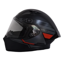 CASCO INTEGRAL ICH 503 BUNCH NEGRO GRIS OSCURO ROJO VISOR TRANSPARENTE