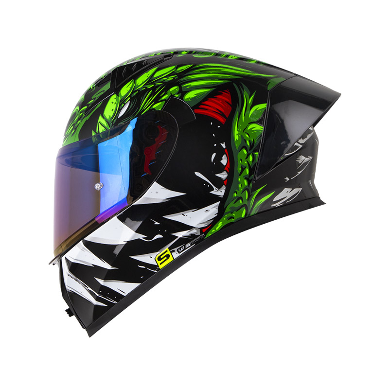 CASCO INTEGRAL SHAFT 526SP EVO ULTIMATE LIZZARD VERDE VERDE BRILLO (S)