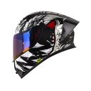 CASCO INTEGRAL SHAFT 526SP EVO ULTIMATE LIZZARD GRIS CLARO BLANCO BRILLO