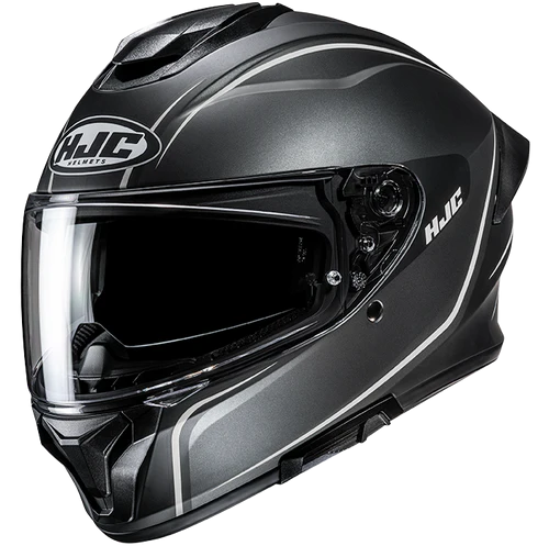 CASCO INTEGRAL HJC C71 QUEZ MC5SF GRIS NEGRO MATE