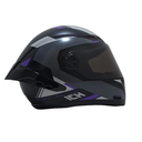 CASCO INTEGRAL ICH 501SP BRAZUK NEGRO GRIS OSCURO MORADO MATE VISOR NEGRO