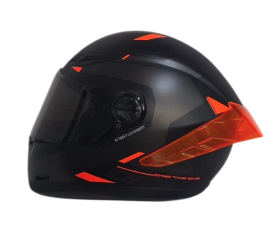 CASCO INTEGRAL ICH 501SP BRAZUK NEGRO GRIS OSCURO NARANJA MATE VISOR NEGRO