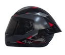 CASCO INTEGRAL ICH 501SP BRAZUK NEGRO GRIS OSCURO ROJO MATE VISOR NEGRO