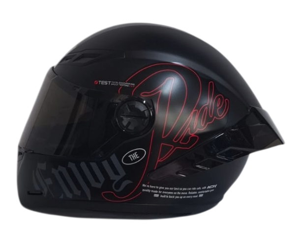 CASCO INTEGRAL ICH 501SP CAPTION NEGRO GRIS OSCURO ROJO MATE VISOR NEGRO