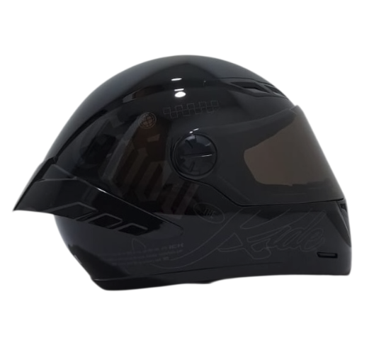 CASCO INTEGRAL ICH 501SP CAPTION NEGRO GRIS OSCURO GRIS OSCURO BRILLO VISOR NEGRO