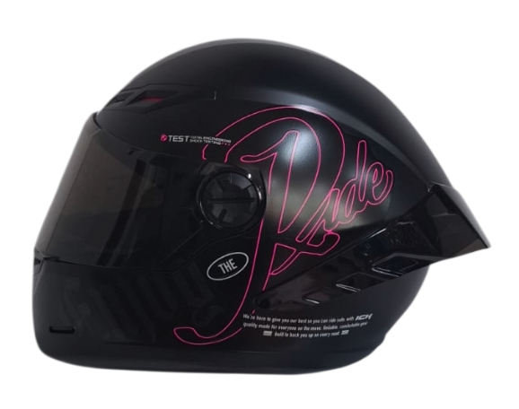 [205018] CASCO INTEGRAL ICH 501SP CAPTION NEGRO GRIS OSCURO FUCSIA MATE VISOR NEGRO (S)