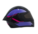 CASCO INTEGRAL ICH 501SP SLASA NEGRO FUCSIA MORADO CLARO BRILLO VISOR NEGRO