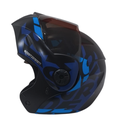 CASCO ABATIBLE ICH 3110 DOBLE VISOR FREAK NEGRO AZUL OSCURO AZUL MATE VISOR NEGRO