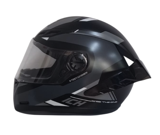 CASCO INTEGRAL ICH 501SP BRAZUK NEGRO GRIS OSCURO GRIS MATE VISOR TRANSPARENTE (S)