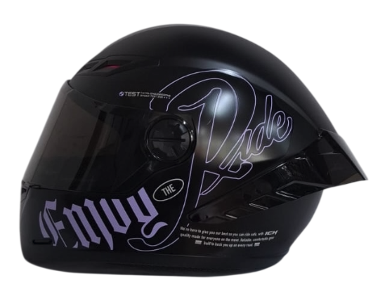 [205078] CASCO INTEGRAL ICH 501SP CAPTION NEGRO MORADO CLARO MATE VISOR NEGRO (S)