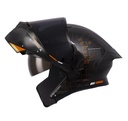 CASCO ABATIBLE ICH 3120 DOBLE VISOR TOPORIDER NEGRO DORADO GRIS MATE VISOR NEGRO