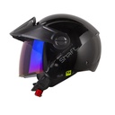 CASCO ABIERTO SHAFT 212 SOLID NEGRO GRIS OSCURO BRILLO
