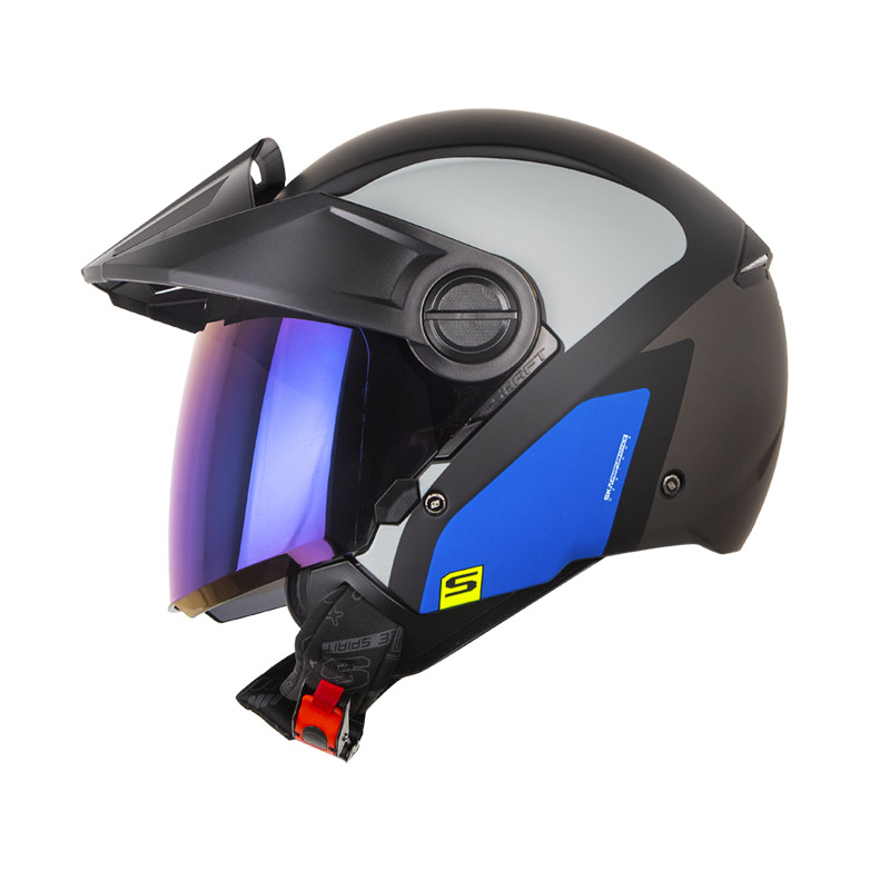 CASCO ABIERTO SHAFT 212 TRICK NEGRO AZUL MATE