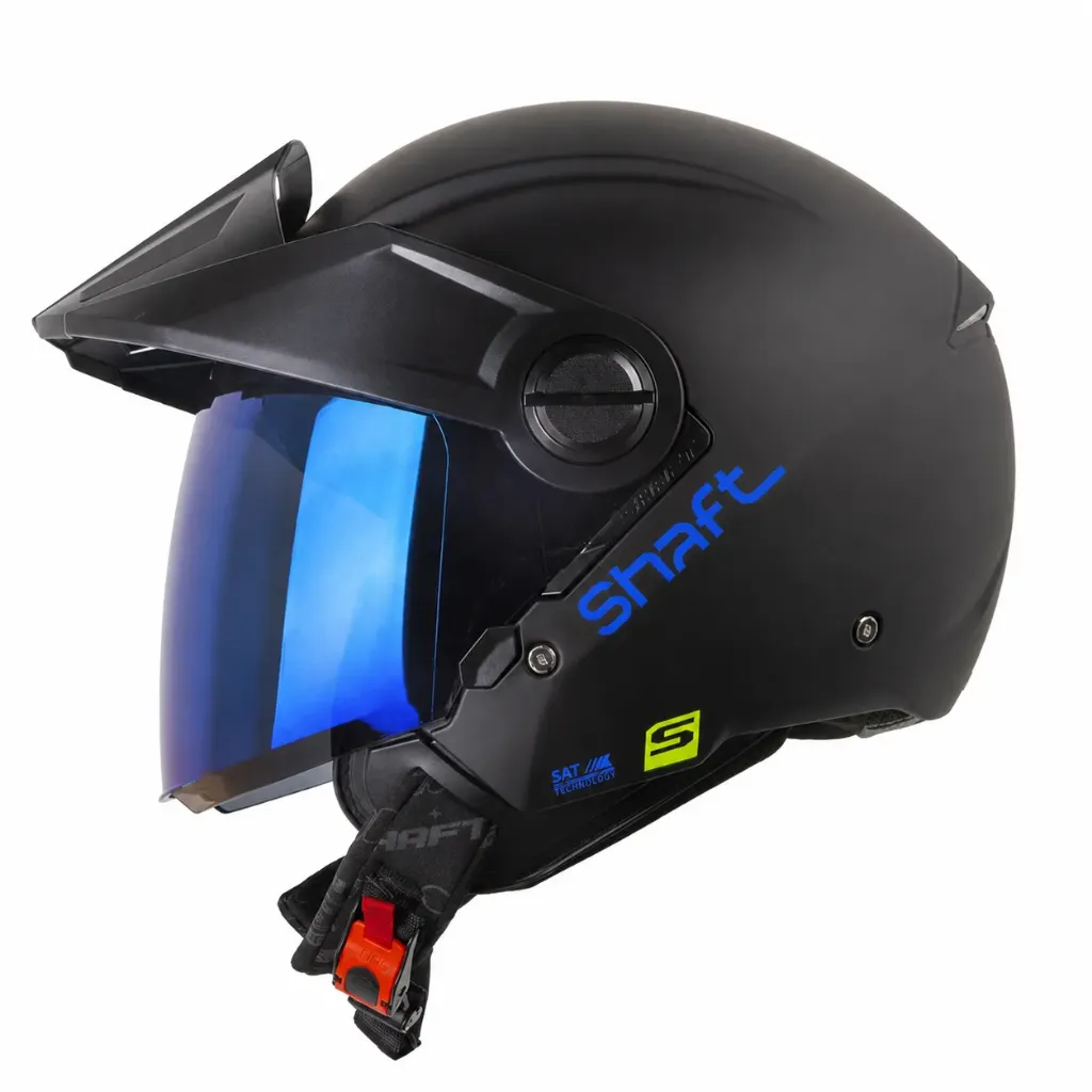 CASCO ABIERTO SHAFT 212 SOLID NEGRO AZUL MATE