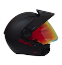 CASCO ABIERTO SHAFT 212 SOLID NEGRO ROJO MATE 