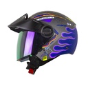CASCO ABIERTO SHAFT 212 JET-XX CAMELEON GRIS OSCURO MORADO MATE