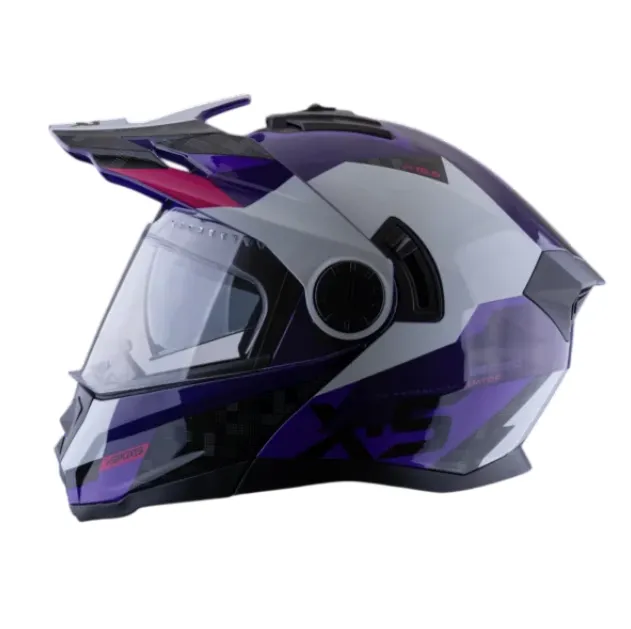 [591874] CASCO MULTIPROPOSITO ABATIBLE XSPORTS 165 AMPTOP GRIS MORADO BRILLO (S)