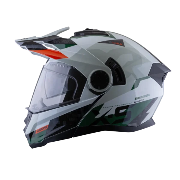 CASCO MULTIPROPOSITO ABATIBLE XSPORTS 165 AMPTOP GRIS NARANJA BRILLO