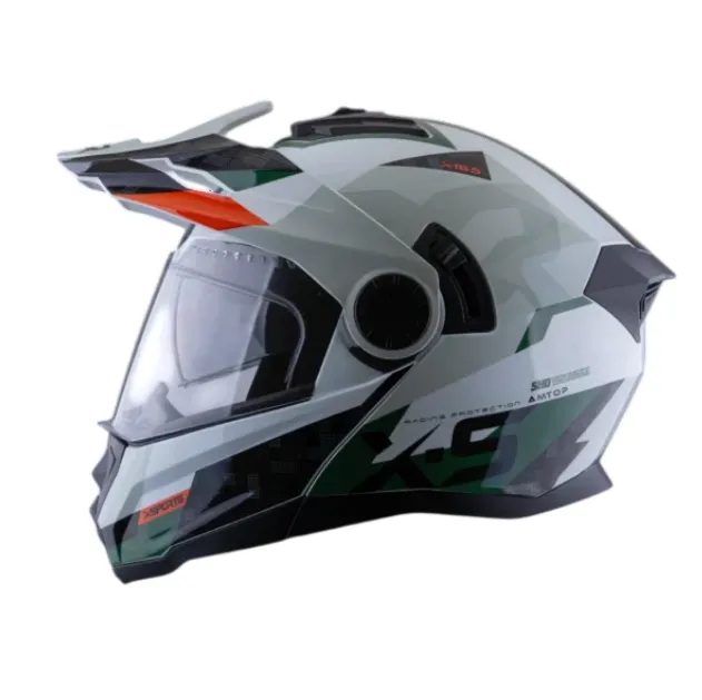 [592093] CASCO MULTIPROPOSITO ABATIBLE XSPORTS 165 AMPTOP GRIS NARANJA BRILLO (S)