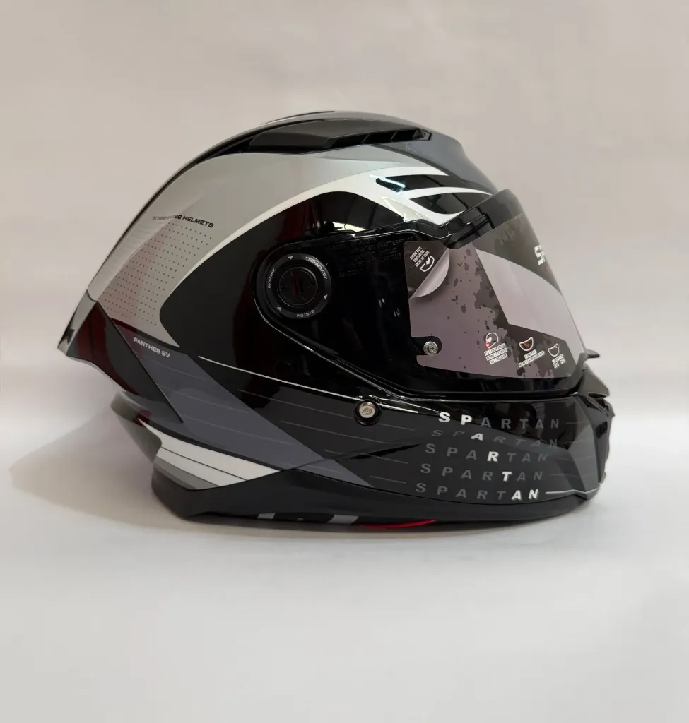 [614115] CASCO INTEGRAL SPARTAN DOBLE VISOR PANTHER DIMENSION B0 NEGRO GRIS (S)