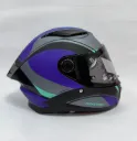 CASCO INTEGRAL SPARTAN DOBLE VISOR PANTHER CV Z8 NEGRO MORADO