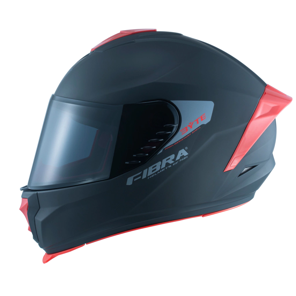 [150354A617V2S] CASCO INTEGRAL FIBRA BYTE STREAM CHROMA NEGRO ROJO MATE (S)