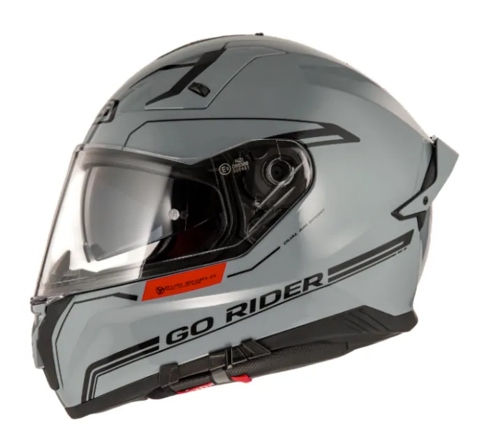 [150338A014V2S] CASCO INTEGRAL NZI GO RIDER RADIKAL DOBLE VISOR NOUVEAU GRIS BRILLO (S)