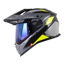 CASCO MULTIPROPOSITO SHAFT PRO MX400 DOBLE VISOR FRONTIER NEGRO GRIS BRILLO