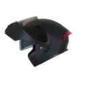 CASCO ABATIBLE XECURO 926 NEGRO MATE SPOILER TRASLUCIDO MORADO