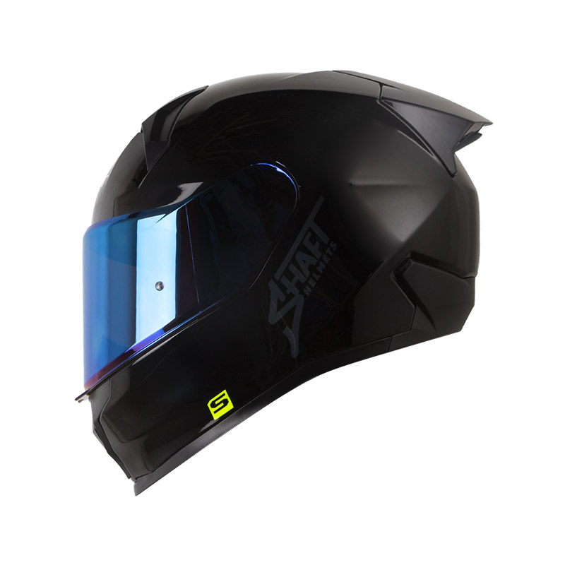 CASCO INTEGRAL SHAFT 560 EVO SOLID NEGRO GRIS OSCURO BRILLO VISOR AZUL