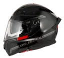 CASCO INTEGRAL NZI GO RIDER RADIKAL DOBLE VISOR NOUVEAU NEGRO ROJO BRILLO