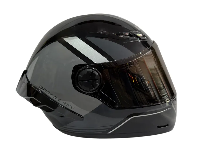 CASCO INTEGRAL ICH 501SP DINGO NEGRO GRIS OSCURO SILVER BRILLO  VISOR NEGRO