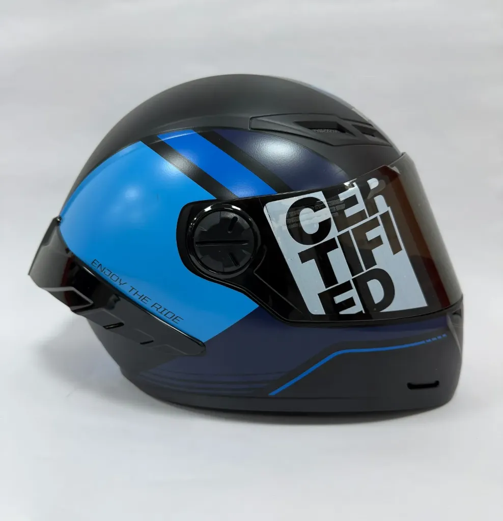 CASCO INTEGRAL ICH 501SP DINGO NEGRO AZUL OSCURO MATE  VISOR NEGRO (S)