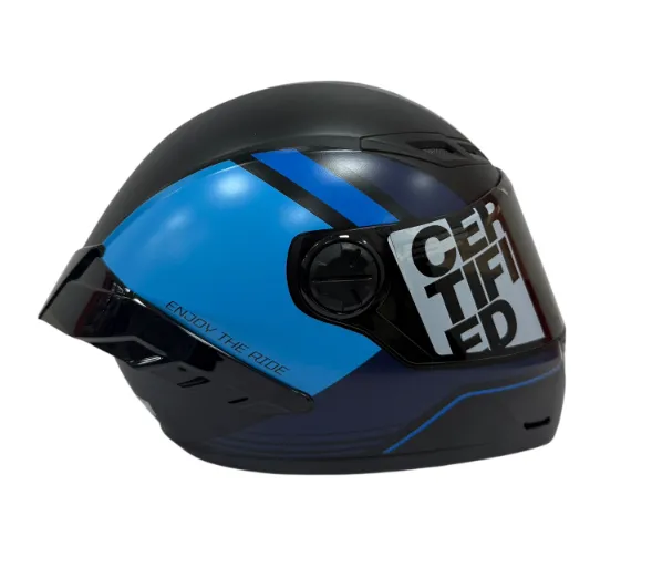 CASCO INTEGRAL ICH 501SP DINGO NEGRO AZUL OSCURO MATE  VISOR NEGRO (S)