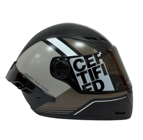 CASCO INTEGRAL ICH 501SP DINGO NEGRO CAFE OSCURO CAFE CLARO MATE VISOR NEGRO