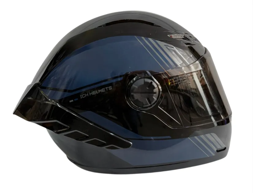 CASCO INTEGRAL ICH 501SP SLASA NEGRO AZUL OSCURO BRILLO VISOR NEGRO