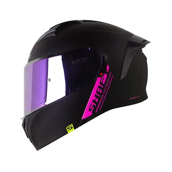 [194663] CASCO ABATIBLE SHAFT 3820SP SOLID NEGRO FUCSIA MATE VISOR MORADO (S)