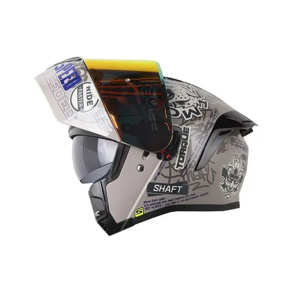 CASCO ABATIBLE SHAFT 3820SP TORQUE ARENA GRIS OSCURO BRILLO (S)