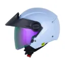 CASCO ABIERTO SHAFT 212 SOLID AZUL CLARO BLANCO BRILLO