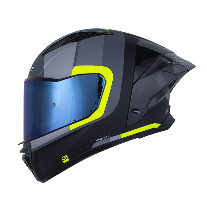 CASCO INTEGRAL SHAFT 596SP PACER GRIS OSCURO AMARILLO MATE
