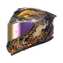 CASCO INTEGRAL SHAFT PRO 610 EVO DOBLE VISOR RESURGIMIENTO NEGRO NARANJA BRILLO