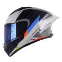 CASCO INTEGRAL SHAFT 596SP OUTSIDE AZUL OSCURO GRIS CLARO BRILLO